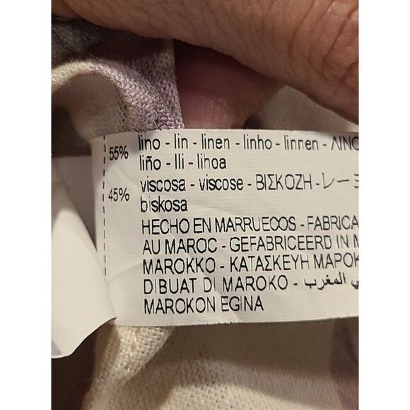 Zara Bloggers Favorite Floral Parrot Tapestry Linen Button Up Dress M *Flaw EUC - Picture 13 of 15